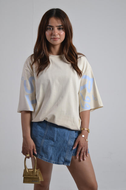 𝐖𝐫𝐚𝐩𝐚𝐫𝐨𝐮𝐧𝐝 Celeste Blue Tee